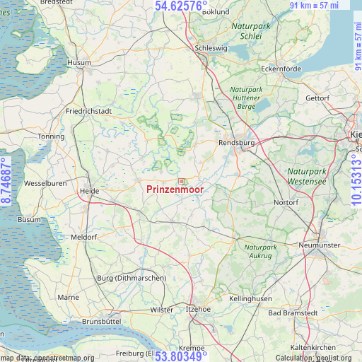 Prinzenmoor on map