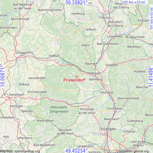 Priesendorf on map