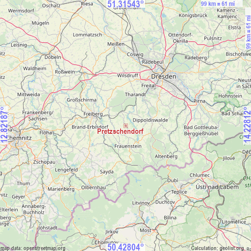 Pretzschendorf on map