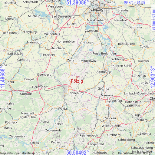 Pölzig on map