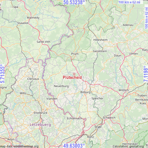 Plütscheid on map