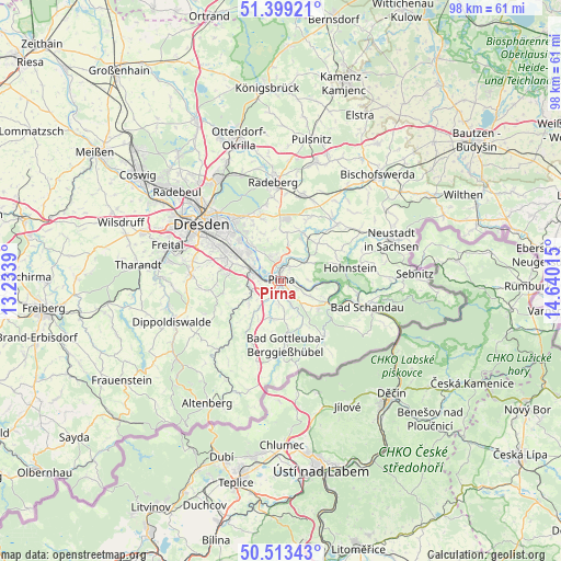 Pirna on map