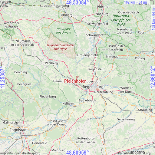 Pielenhofen on map