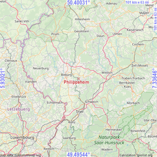 Philippsheim on map