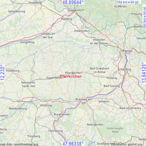 Pfarrkirchen on map
