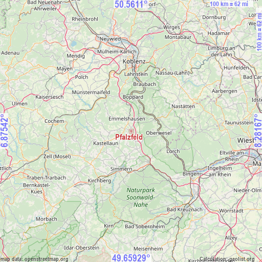 Pfalzfeld on map