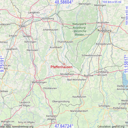 Pfaffenhausen on map
