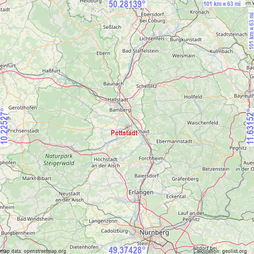 Pettstadt on map