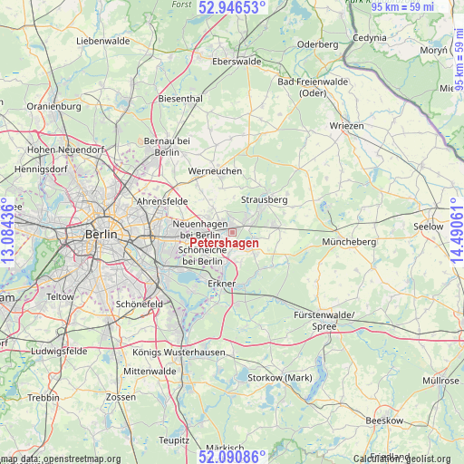 Petershagen on map