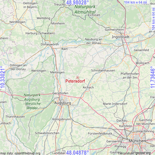Petersdorf on map