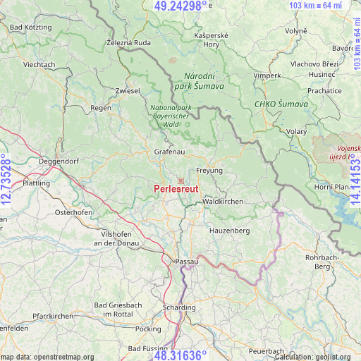 Perlesreut on map