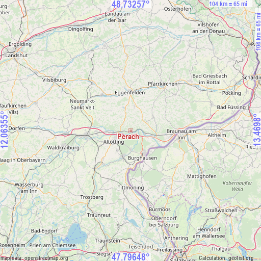 Perach on map