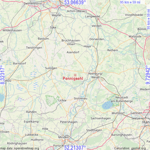 Pennigsehl on map