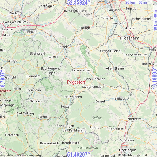Pegestorf on map