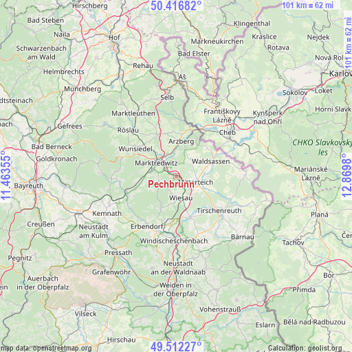 Pechbrunn on map