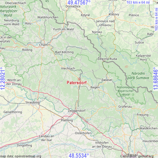 Patersdorf on map