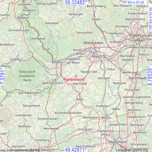 Partenheim on map