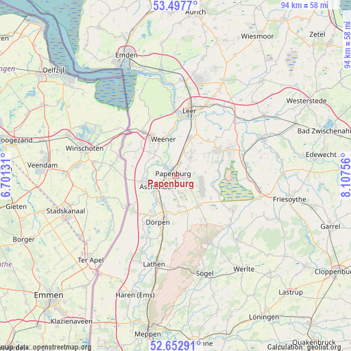 Papenburg on map