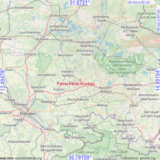 Panschwitz-Kuckau on map
