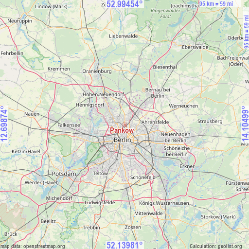 Pankow on map