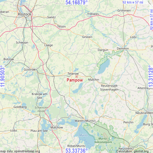 Pampow on map