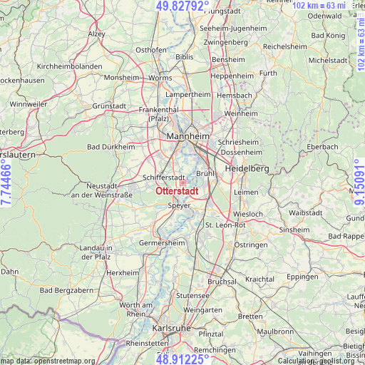 Otterstadt on map