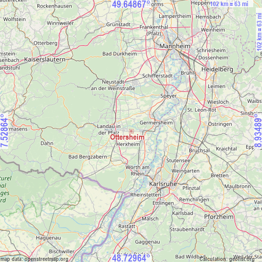 Ottersheim on map