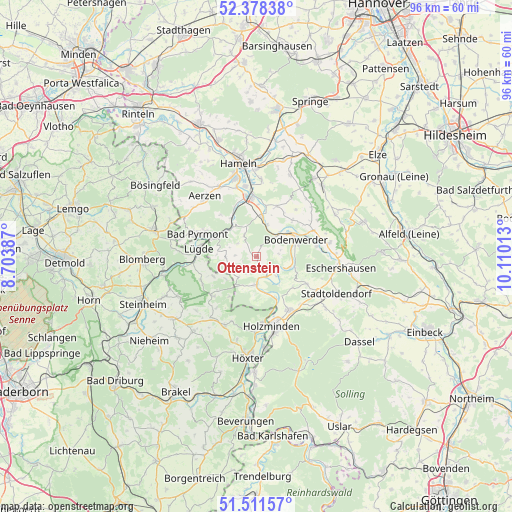 Ottenstein on map