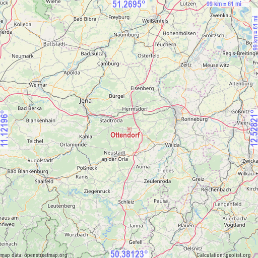 Ottendorf on map