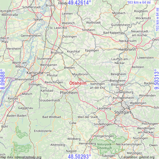Ötisheim on map