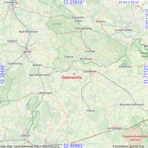 Osterwohle on map