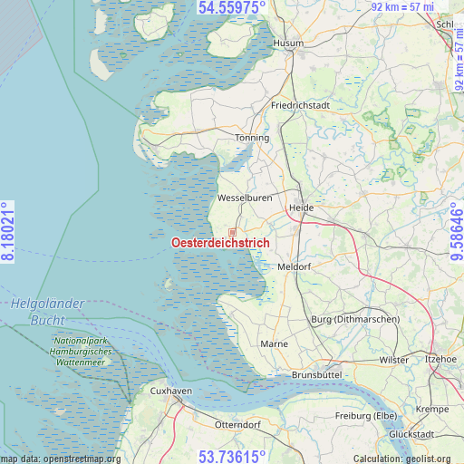 Oesterdeichstrich on map