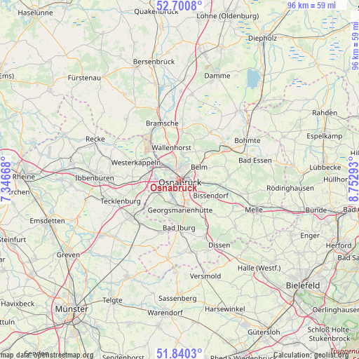 Osnabrück on map