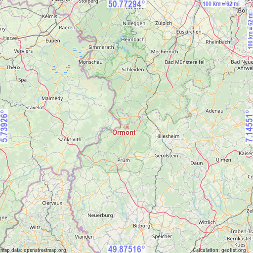 Ormont on map