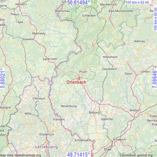 Orlenbach on map