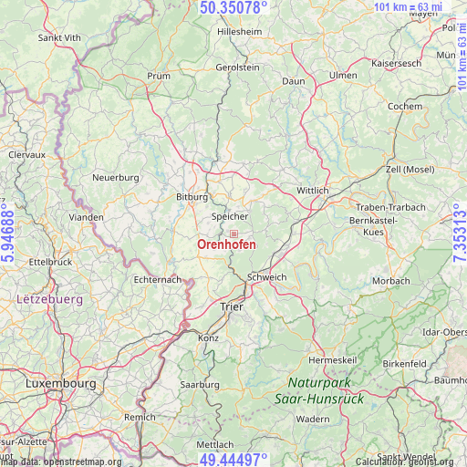 Orenhofen on map