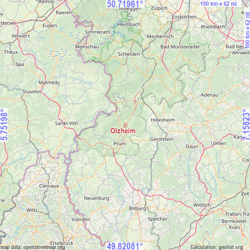 Olzheim on map