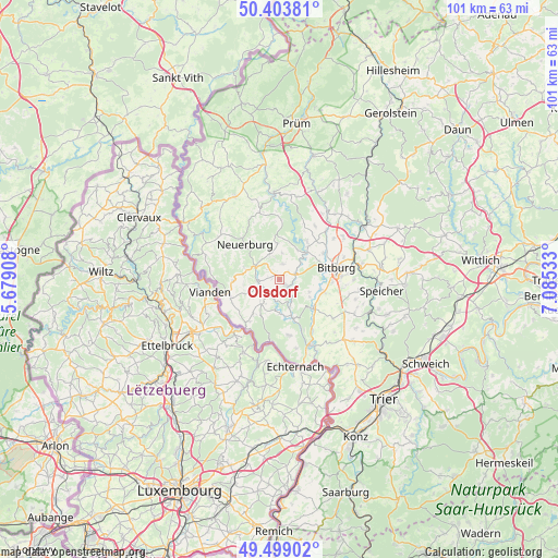 Olsdorf on map