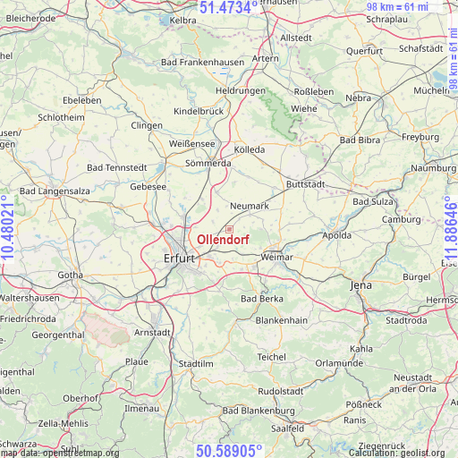 Ollendorf on map