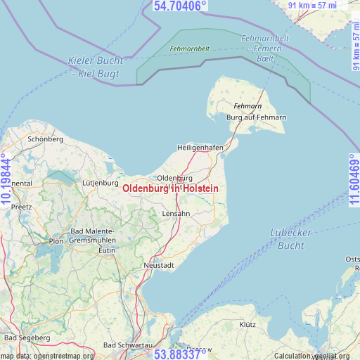 Oldenburg in Holstein on map