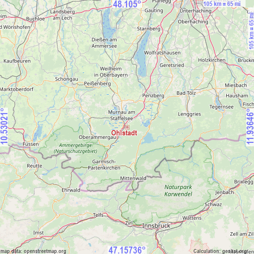 Ohlstadt on map