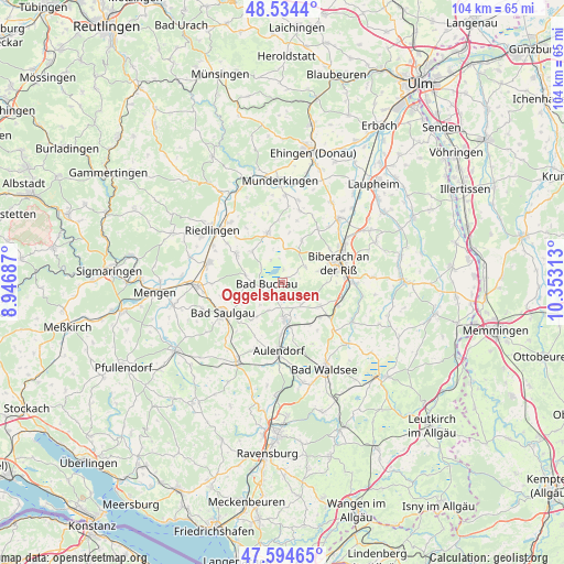 Oggelshausen on map
