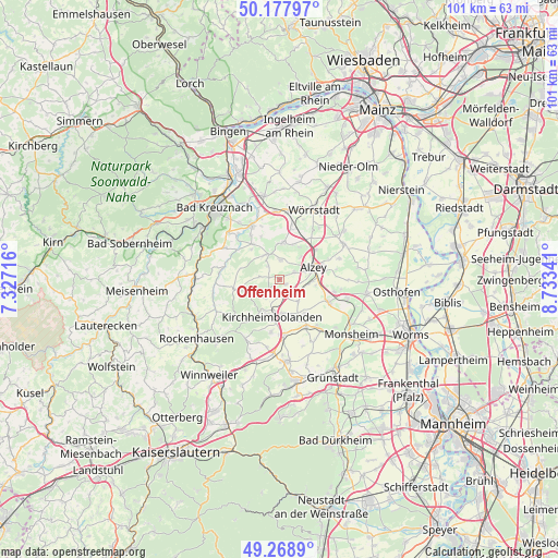 Offenheim on map