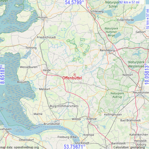 Offenbüttel on map