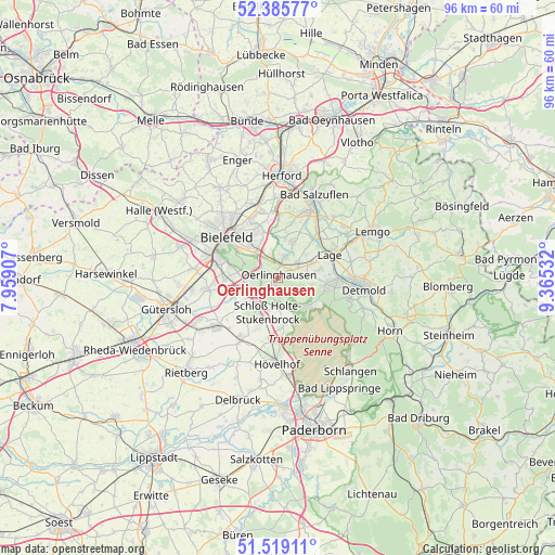 Oerlinghausen on map