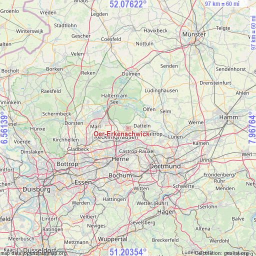 Oer-Erkenschwick on map