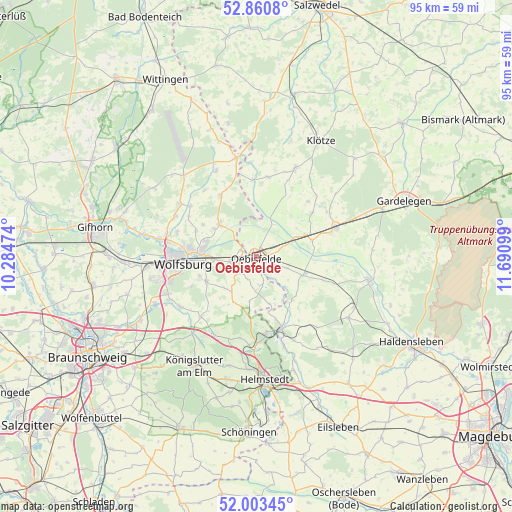 Oebisfelde on map