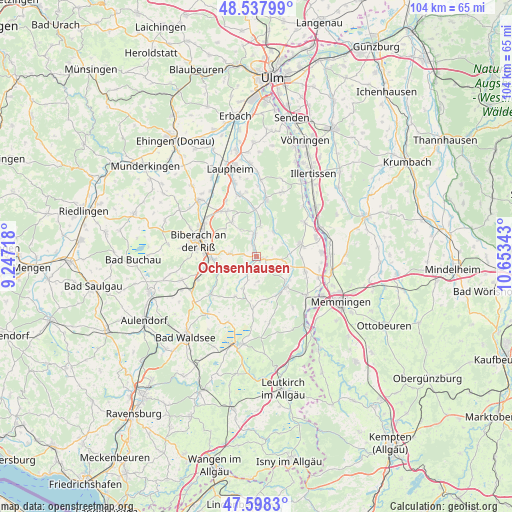 Ochsenhausen on map