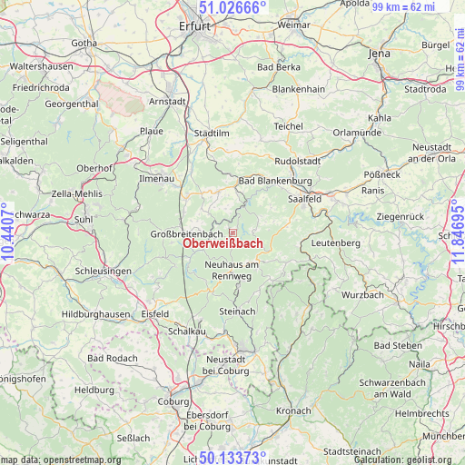 Oberweißbach on map