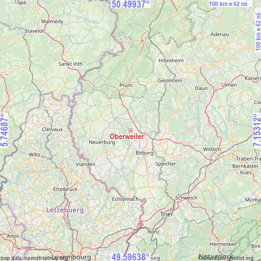 Oberweiler on map